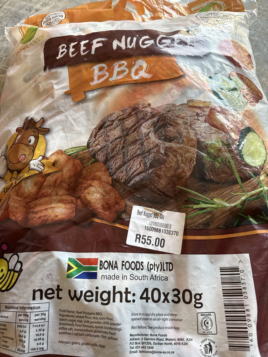 Beef nuggets BBQ 40x30g