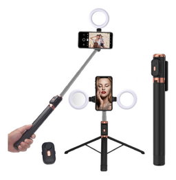 Treqa SELFIE-06 Wireless Live Broadcast Selfie Stick LED Dual Fill Light