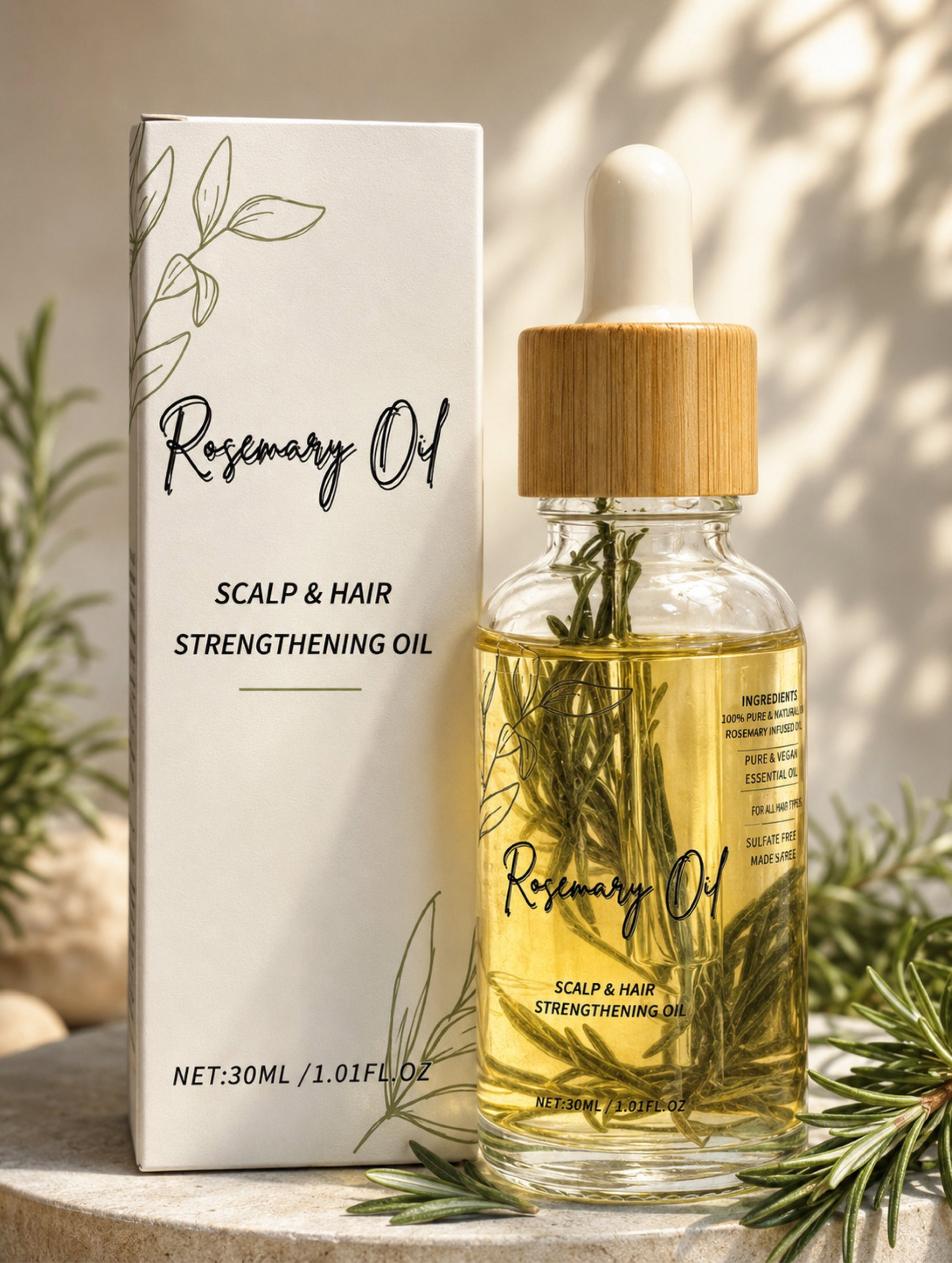 Rosemary Scalp & Hair Strengthening Oil_0