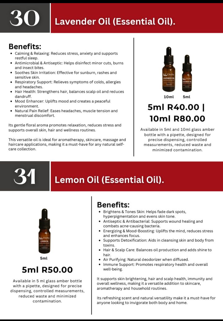 Lavender Oil / Lemon Oil