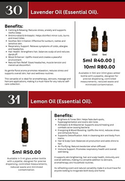 Lavender Oil / Lemon Oil