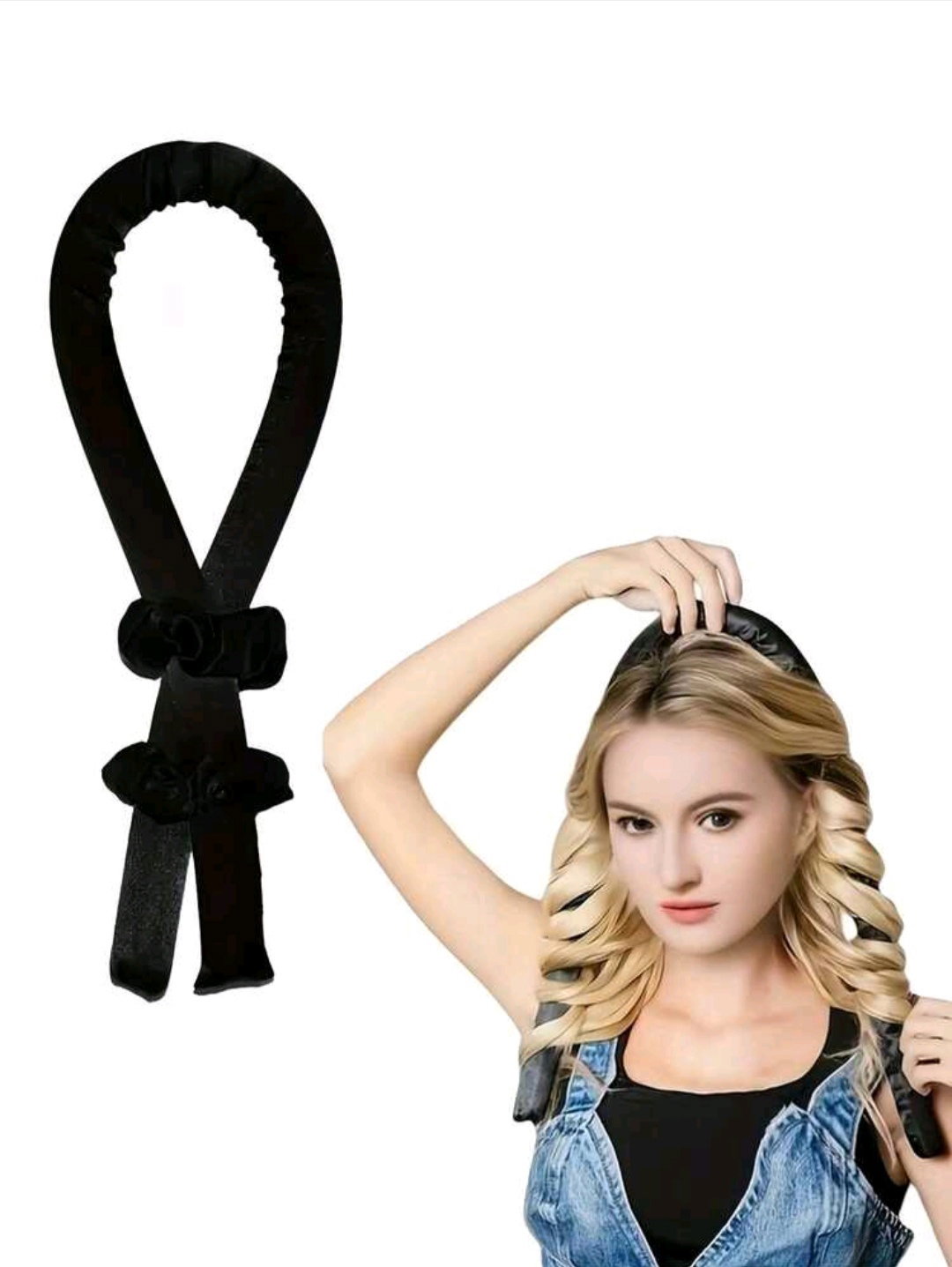 Tubo de ondas sin calor más 2 scrunchies 