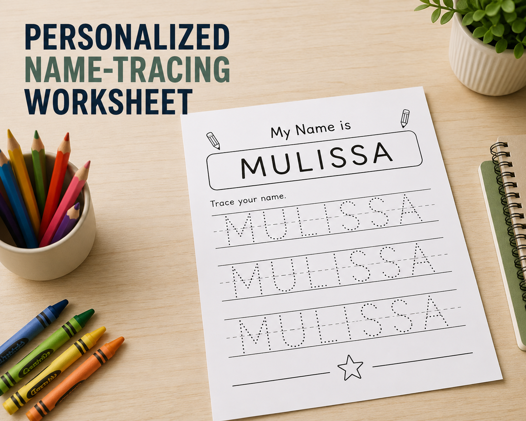 Personalized Name-Tracing Worksheet