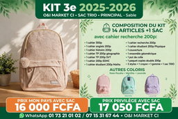 Kit fournitures scolaires 3e