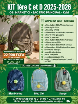 Kit fournitures scolaires 1ere C&D