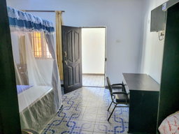 Standard Room with Fan, including breakfast for two people, bedroom fridge, 32" smart TV,  King size mosquito tent & internet
