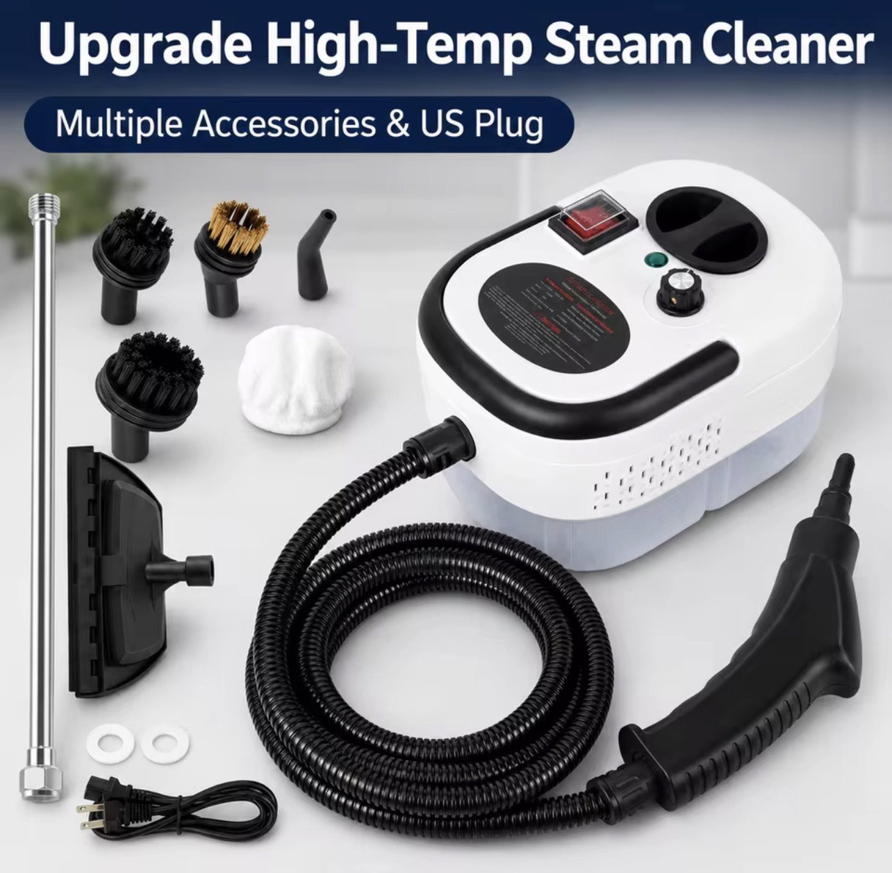 2500W Multi-Function Steam Cleaner with 6-Speed Steam Control & 1200ml Tank_0