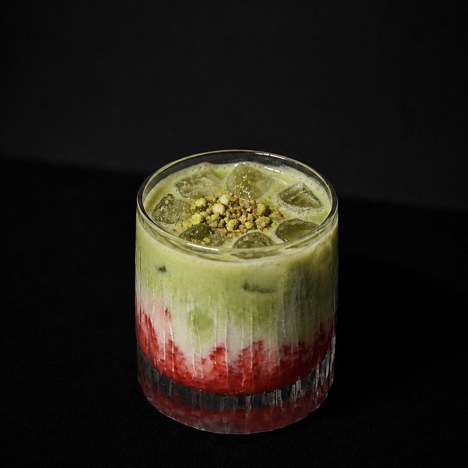 Iced Strawberry Pistachio Latte_0