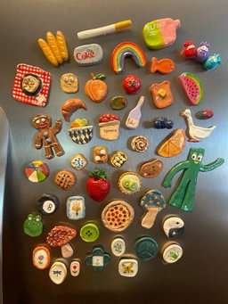 Handmade magnetic fridge decorations