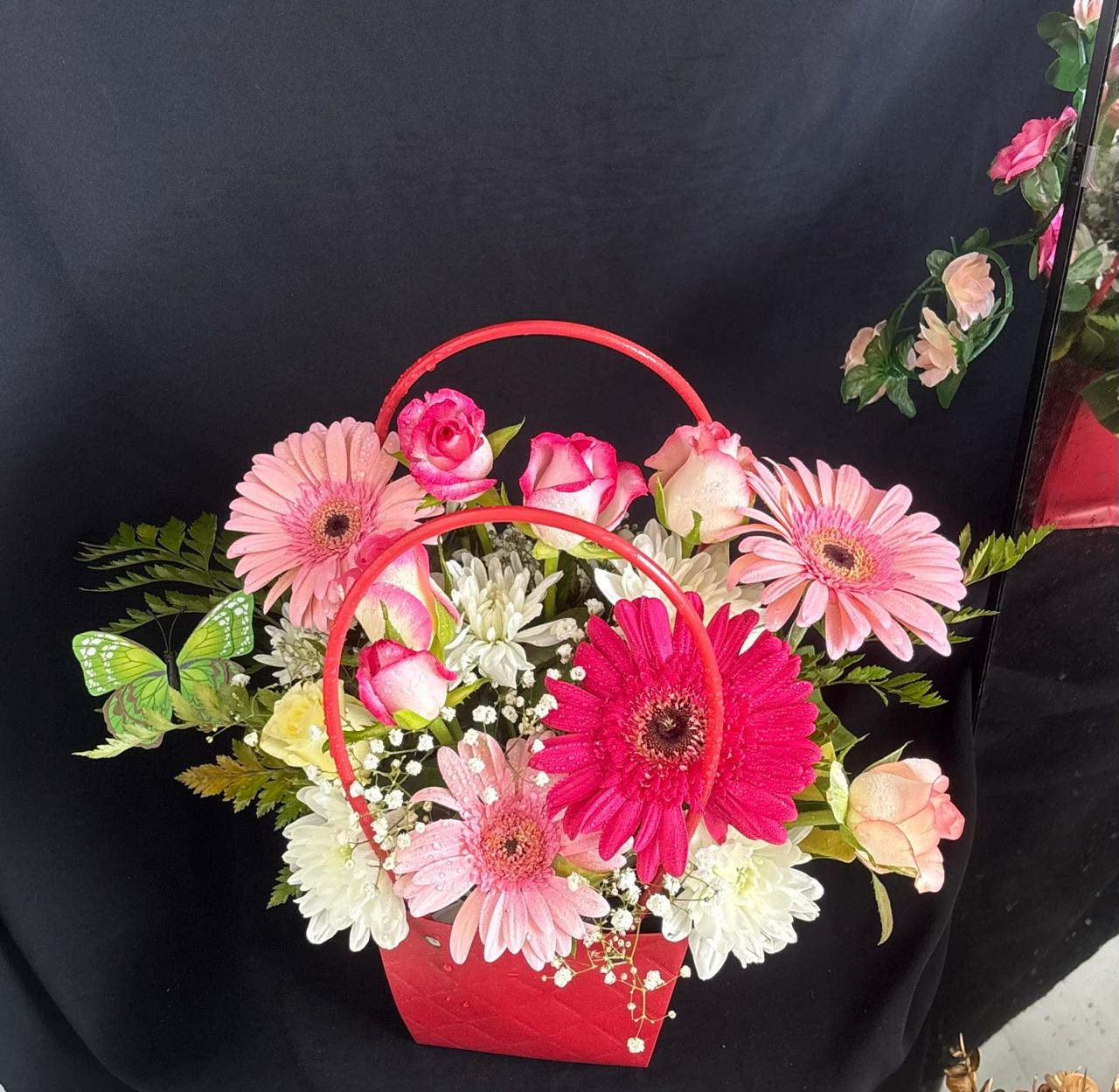 Panier Rose & Bonheur