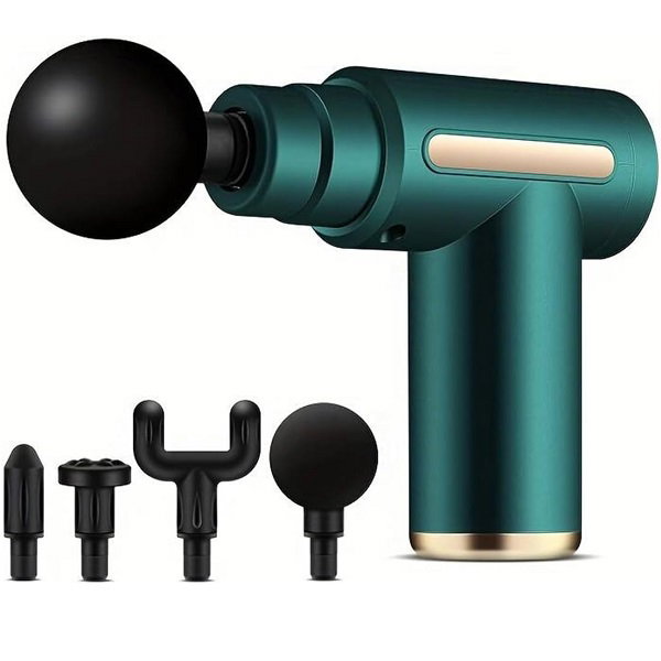 Portable Mini Handheld Massage Gun CX-157 Rechargeable 4 Interchangeable Heads_0