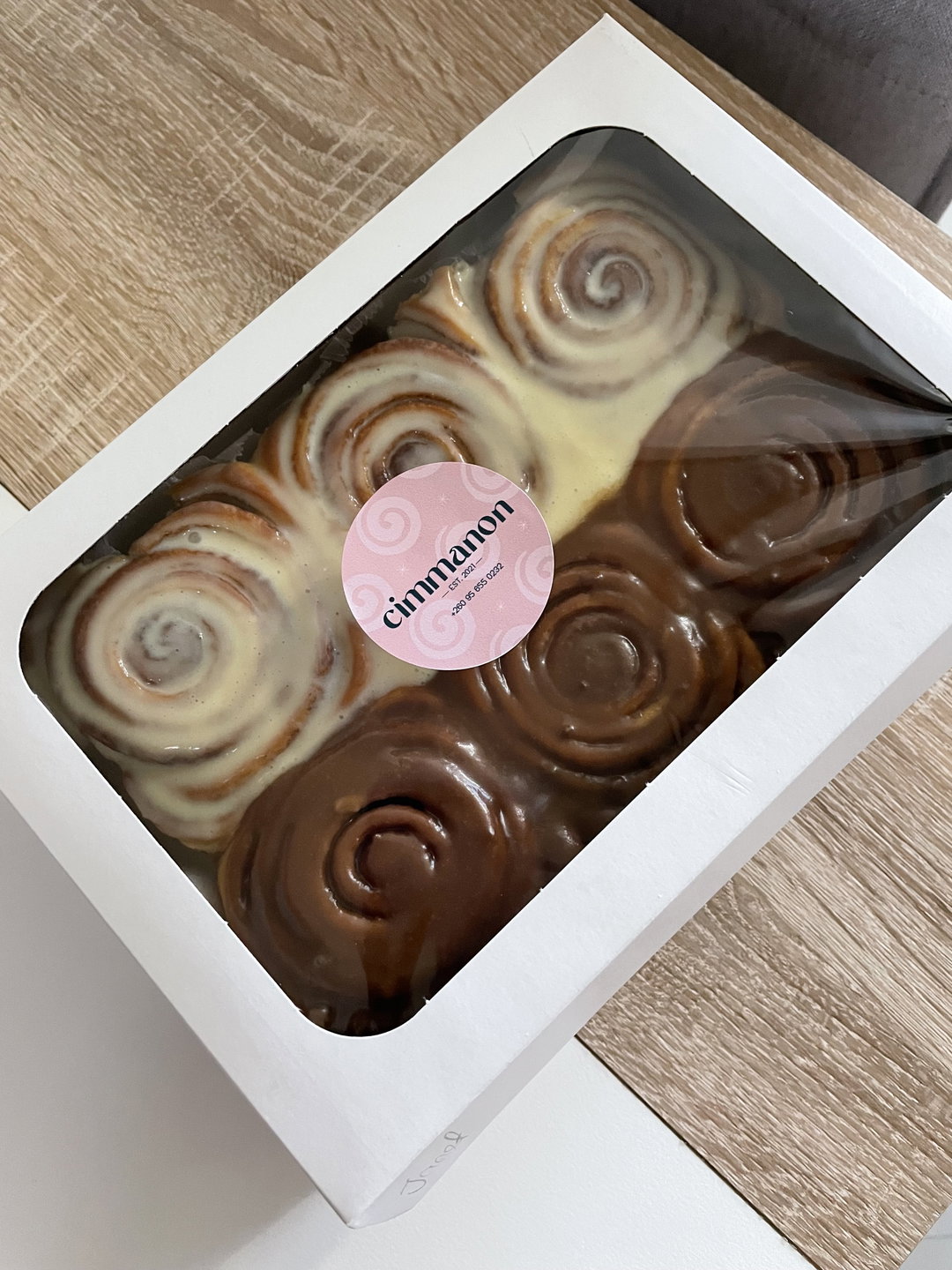 6 Half cream cheese half chocolate