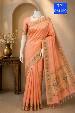 Tussar Paithani Saree