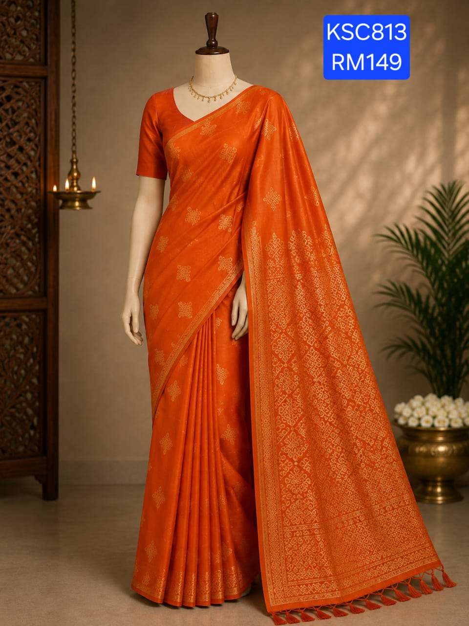 Kolam design saree