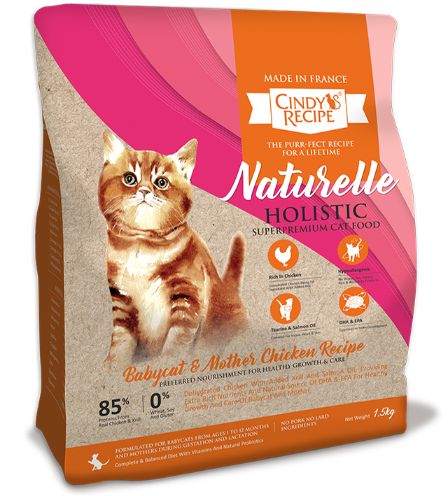 Cindy's Recipe Naturelle Holistic Dry Cat Food 1.5kg | Chicken & Salmon, Indoor & Kitten_1