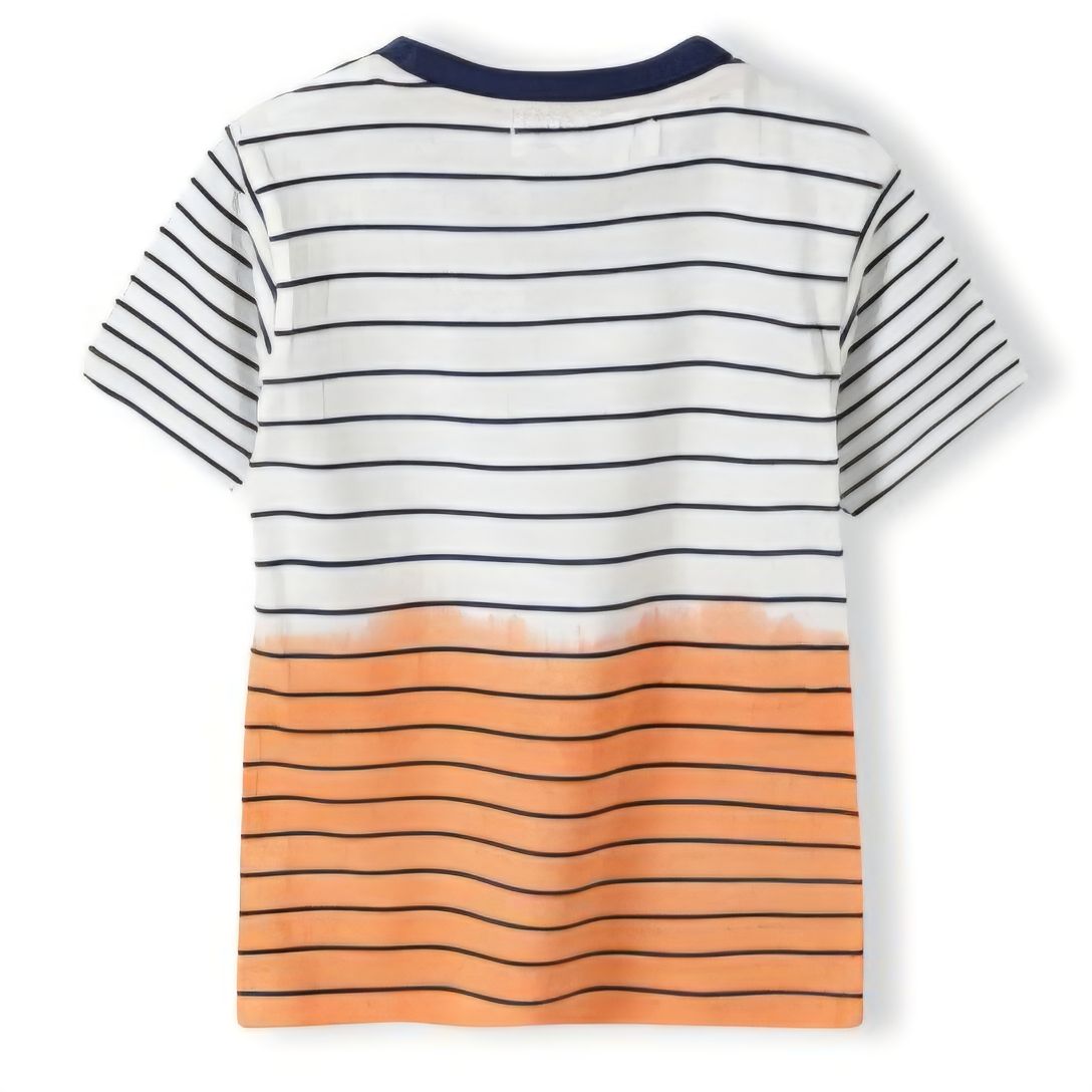 Minoti Boys Striped Orange T-Shirt_1