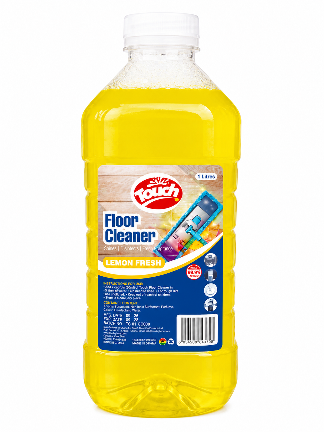 Touch floor cleaner Lemon 1 lit