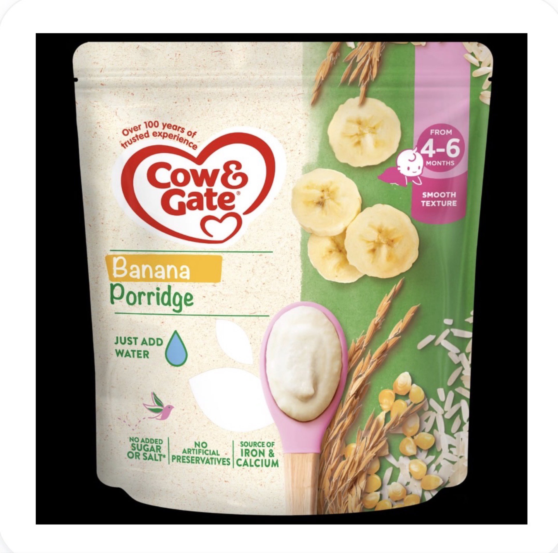 Cow & gate banana porridge 125gm (4-6m+)
