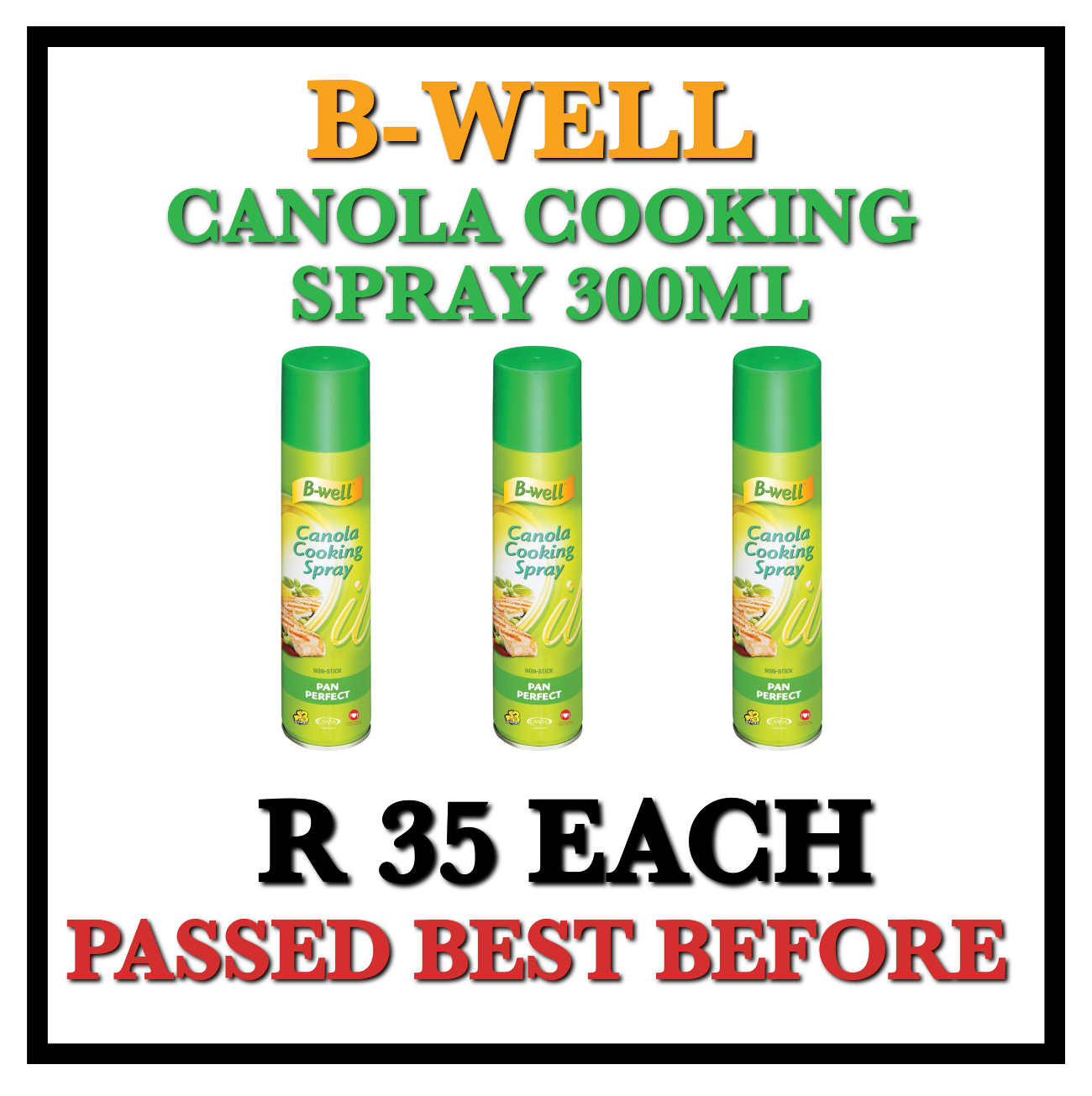 B-Well Canola Cooking Spray 300ml_0