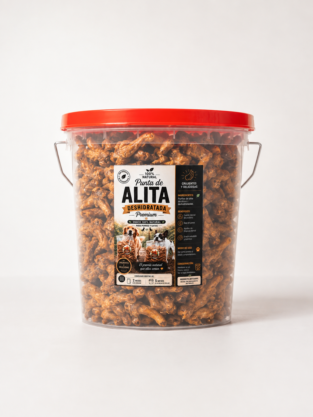 Balde de 250 puntas de alita y 50 patitas deshidratadas_0