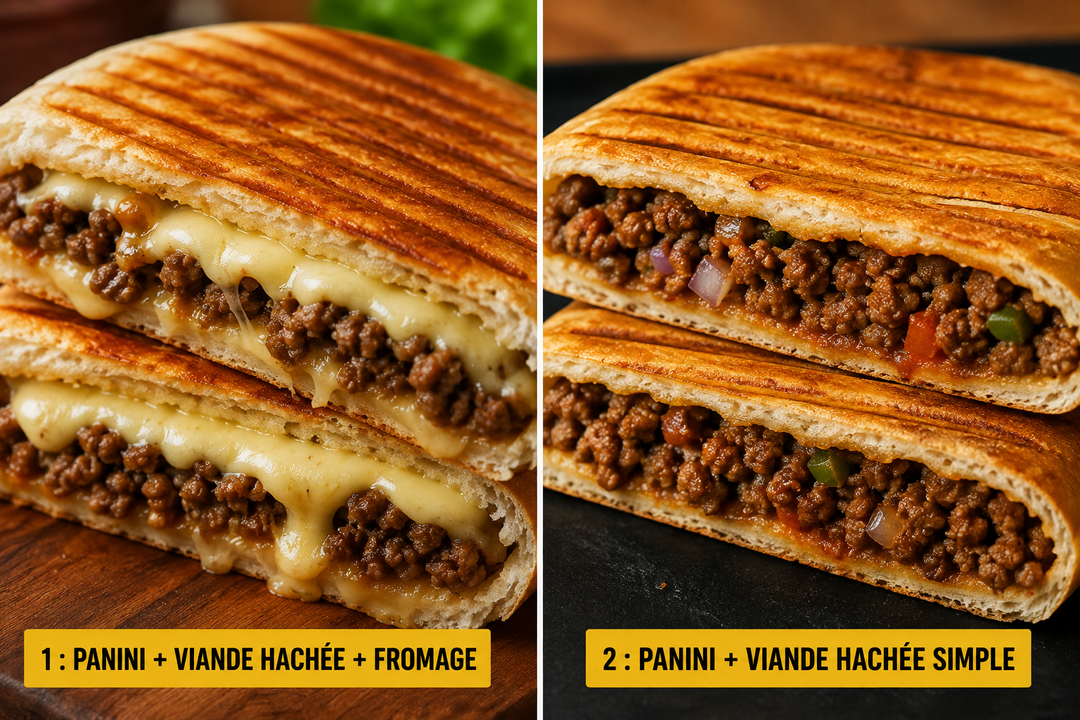 Panini + viande haché simple