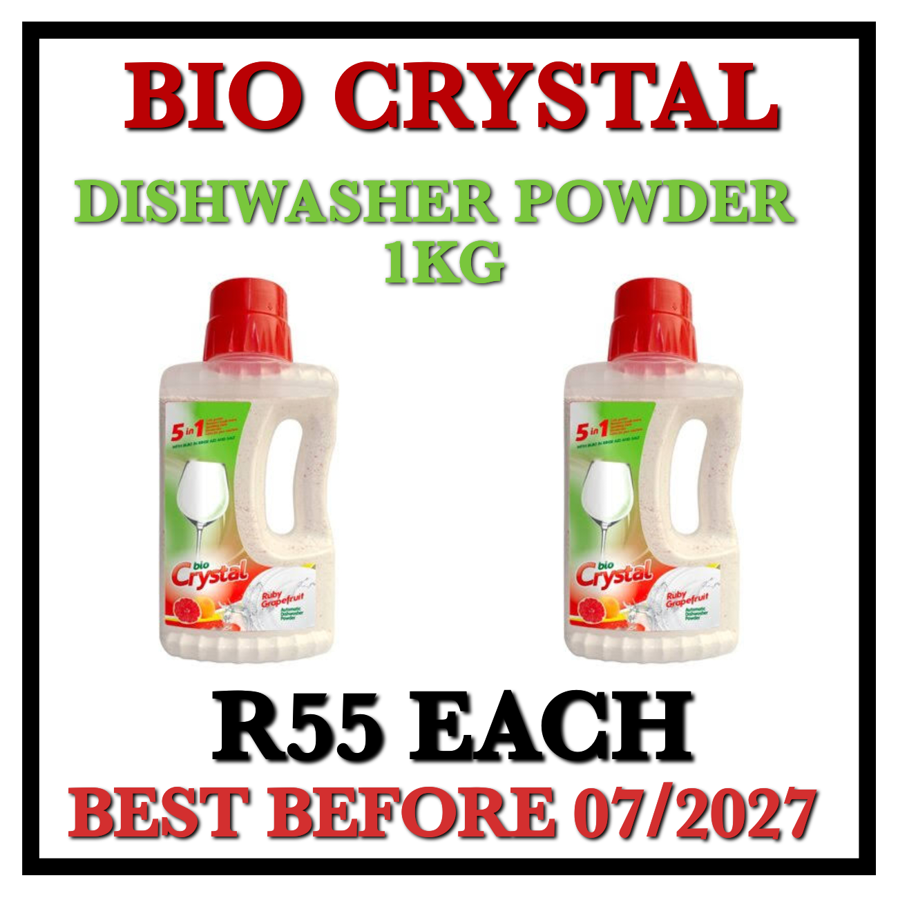 Bio Crystal Dishwasher Powder 1Kg _0