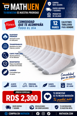 Hanes Low-Cut Socks blancas