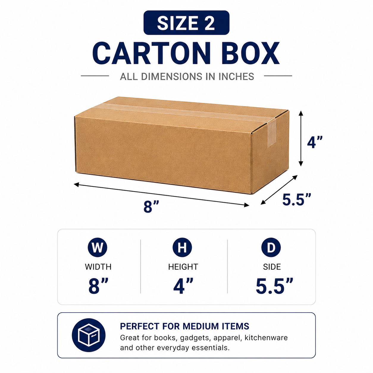 CARTON 2  - BROWN - 8” x 4” x 5.5”_0
