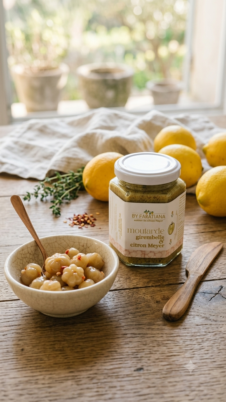 Moutarde à la girembelle et citron Meyer 