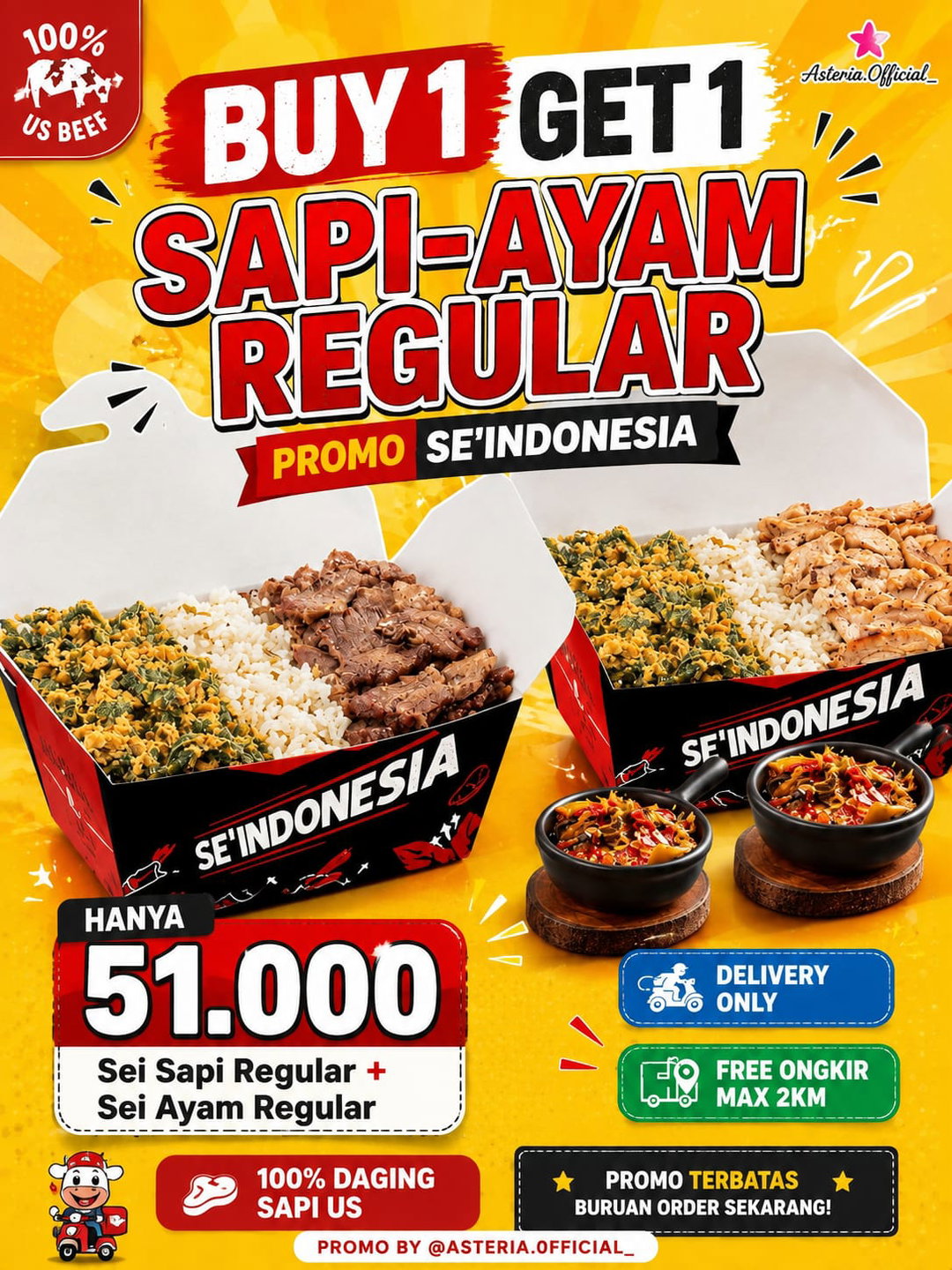 Sei sapi reguler+Sei ayam reguler