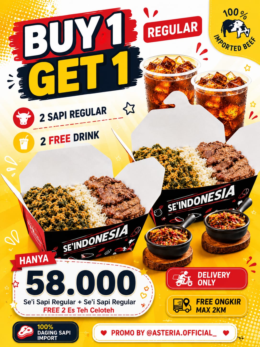 Sei Sapi reguler 2+Free 2 es teh celoteh_0