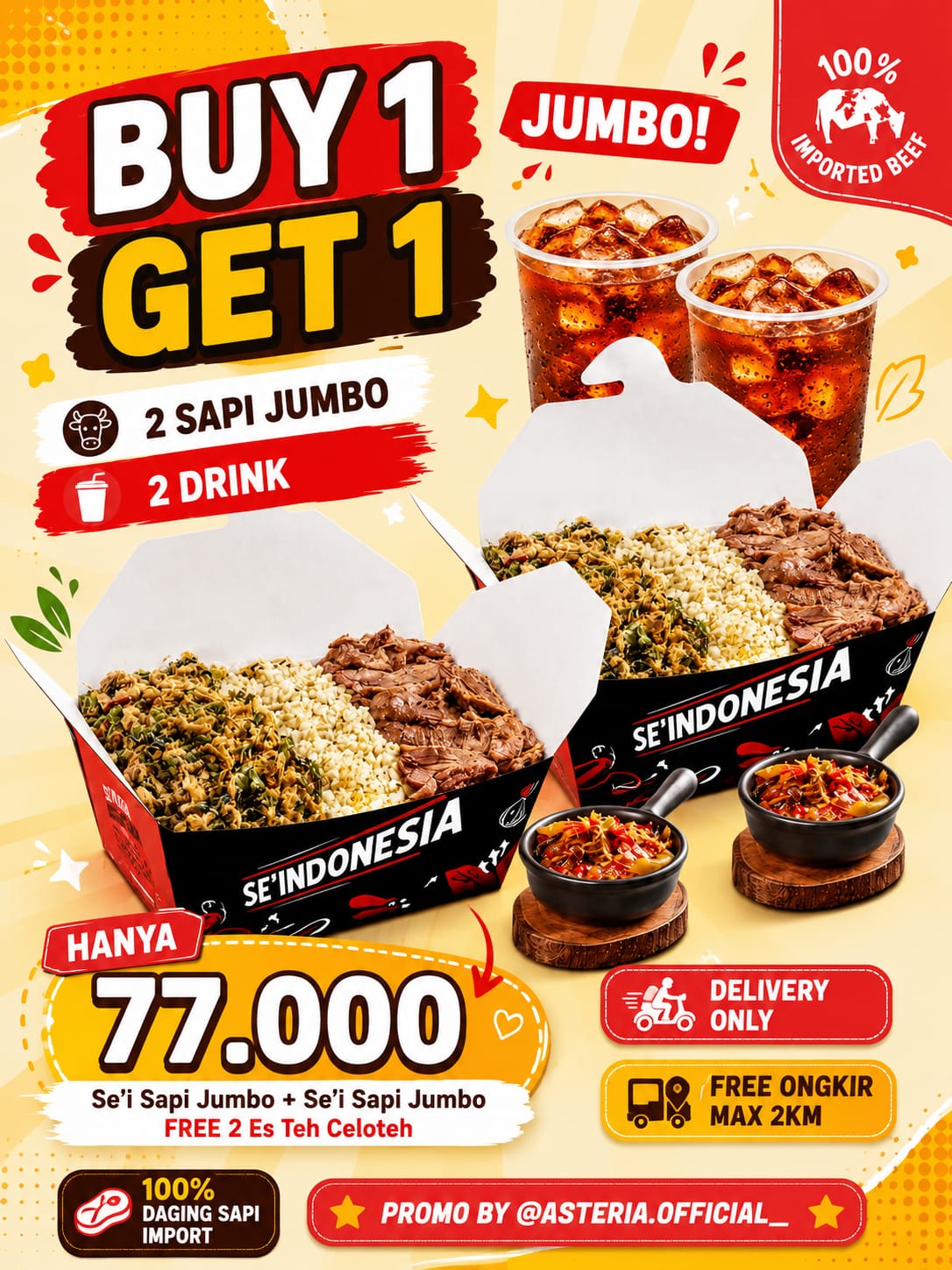 Sei Sapi jumbo+Sei Ayam jumbo+Free 2 es teh celoteh_0