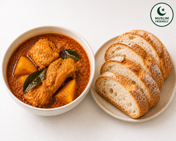🍛French Loaf with Chicken Curry (Muslim friendly)