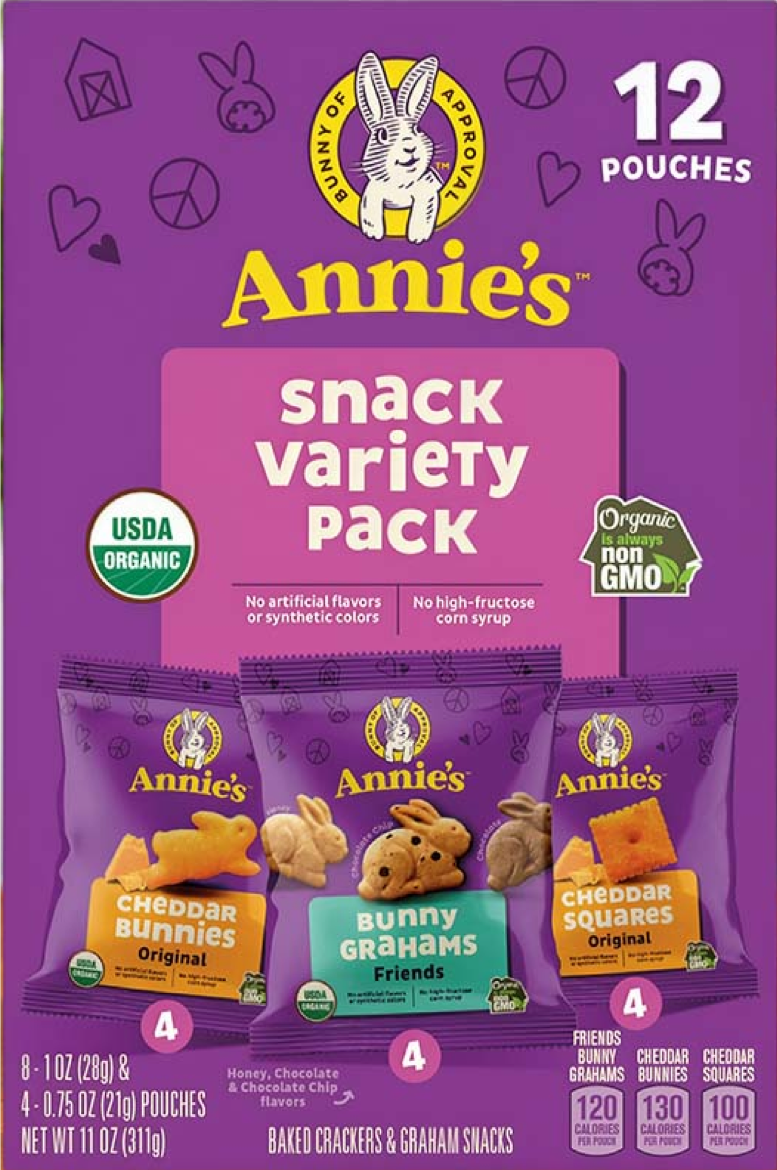 WF001_🐰 🧀 Annie's 有機經典造型餅乾綜合包 (Annie's Organic Snack Cracker Variety Pack, 12ct)_0