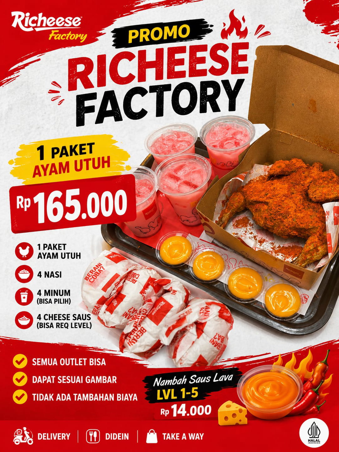 Richeese 1 ekor combo 
