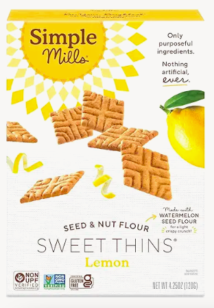 WF005_🍋 🌾 Simple Mills 檸檬籽實堅果薄脆餅 (Lemon Sweet Thins, 4.25 oz)