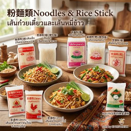 粉麵類Noodles & Rice Stick เส้นก๋วยเตี๋ยวและเส้นหมี่ข้าว