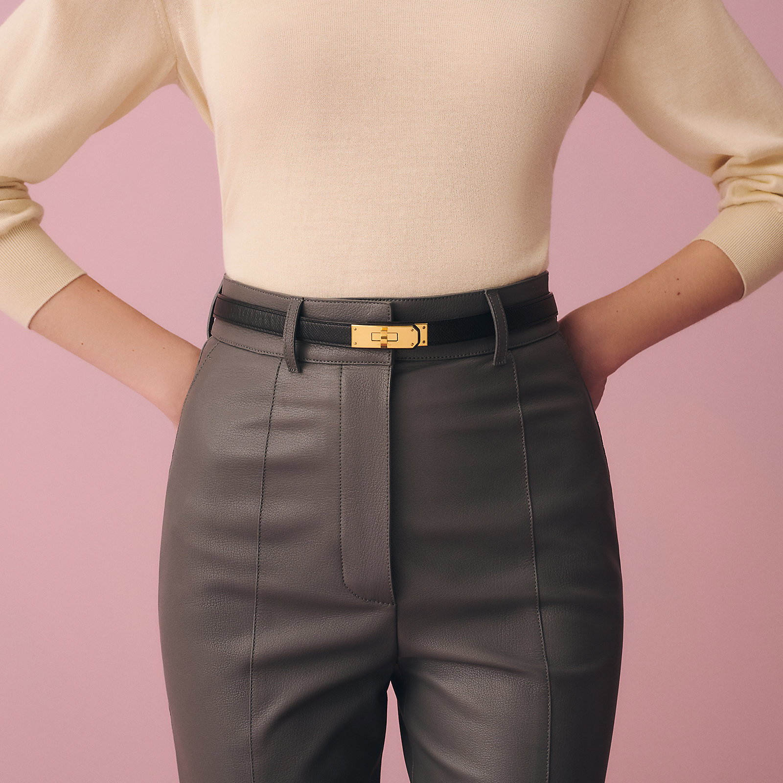 Cinto Hermes kelly belt Noir_1