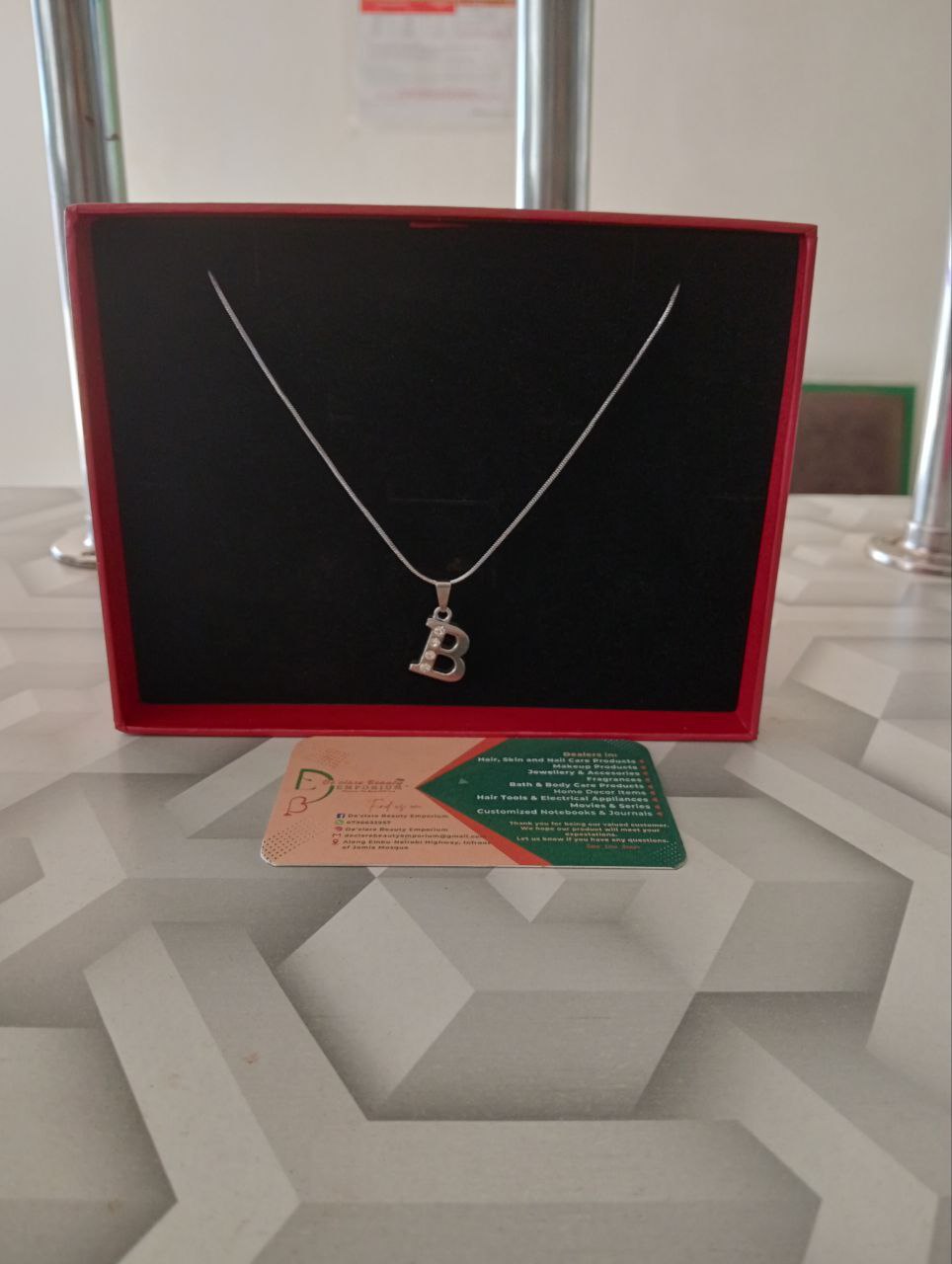 Letter B Pendant Necklace