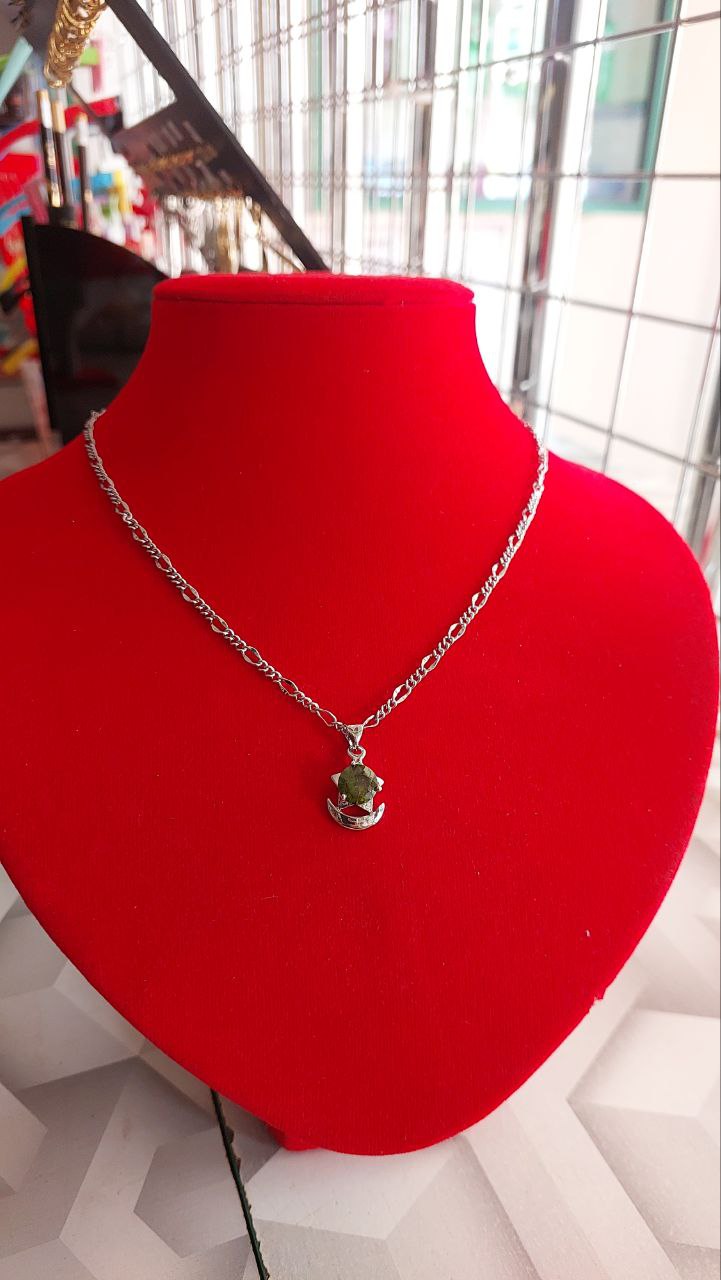 Crescent Moon & Star Pendant Necklace