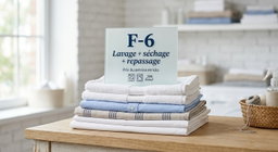 F-6 : Lavage+séchage+repassage 