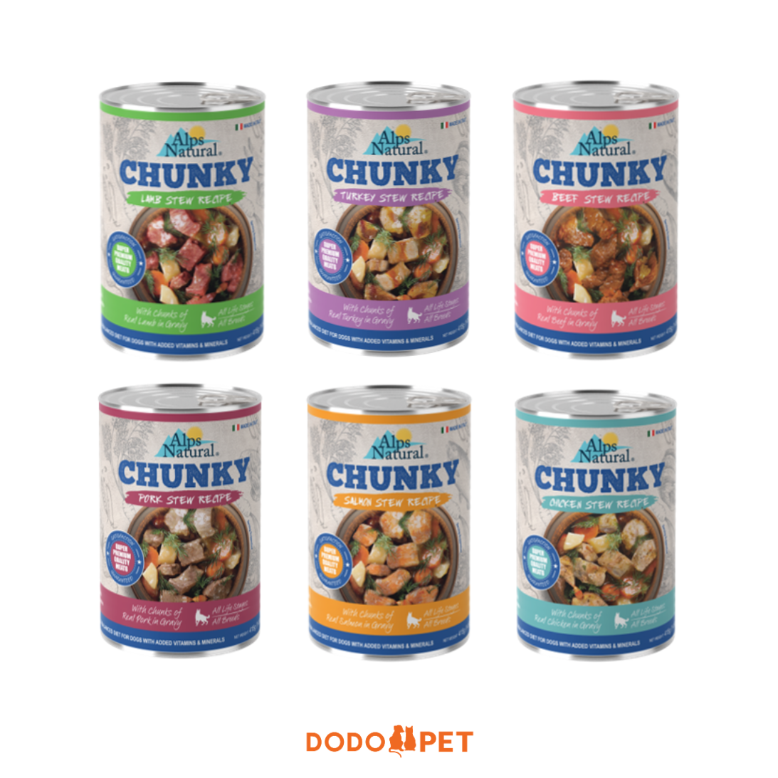 Alps Natural Chunky Dog Canned Food (415g)