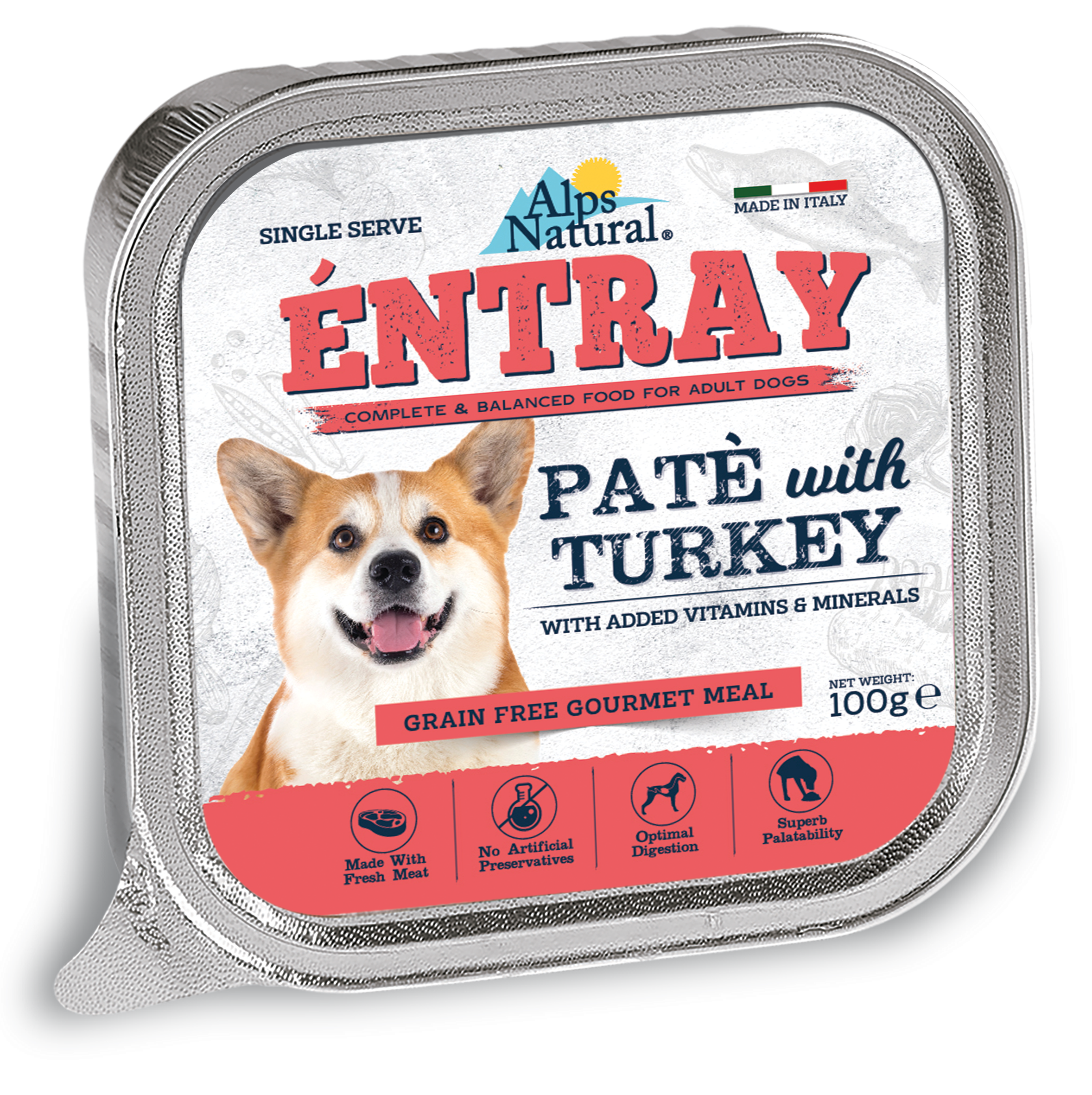 Alps Natural Entray Pate Dog Can (100g)_2
