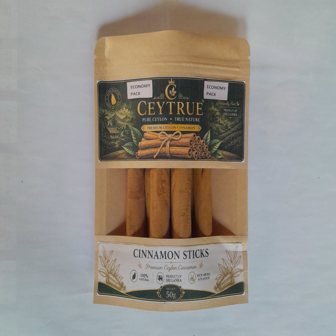 CEYTRUE Premium Ceylon Cinnamon sticks M4 grade 50g packet