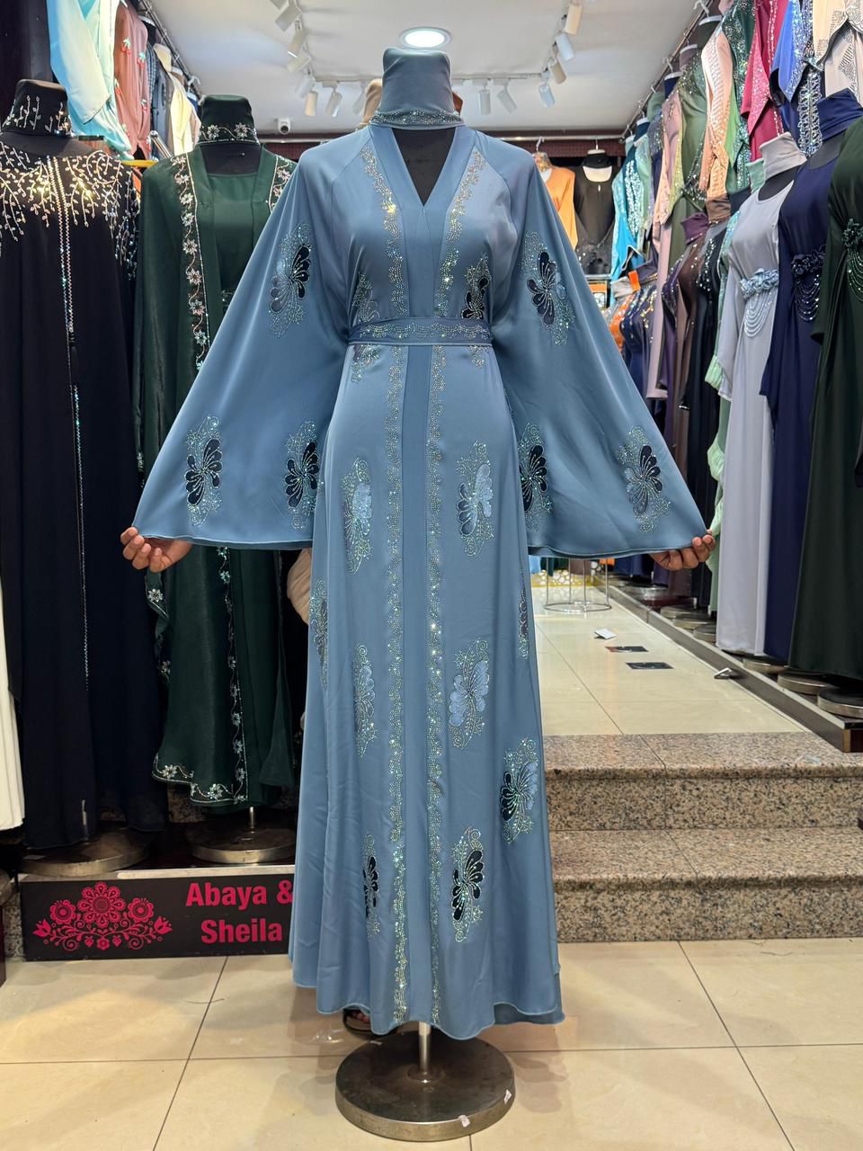 Lingeer Noor Butterfly Embroidered Abaya