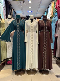 Lingeer Rania Crystal Wave Belted Abaya