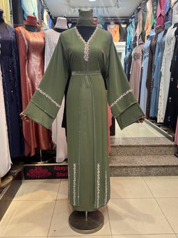 Lingeer Hana Blossom Trim Abaya