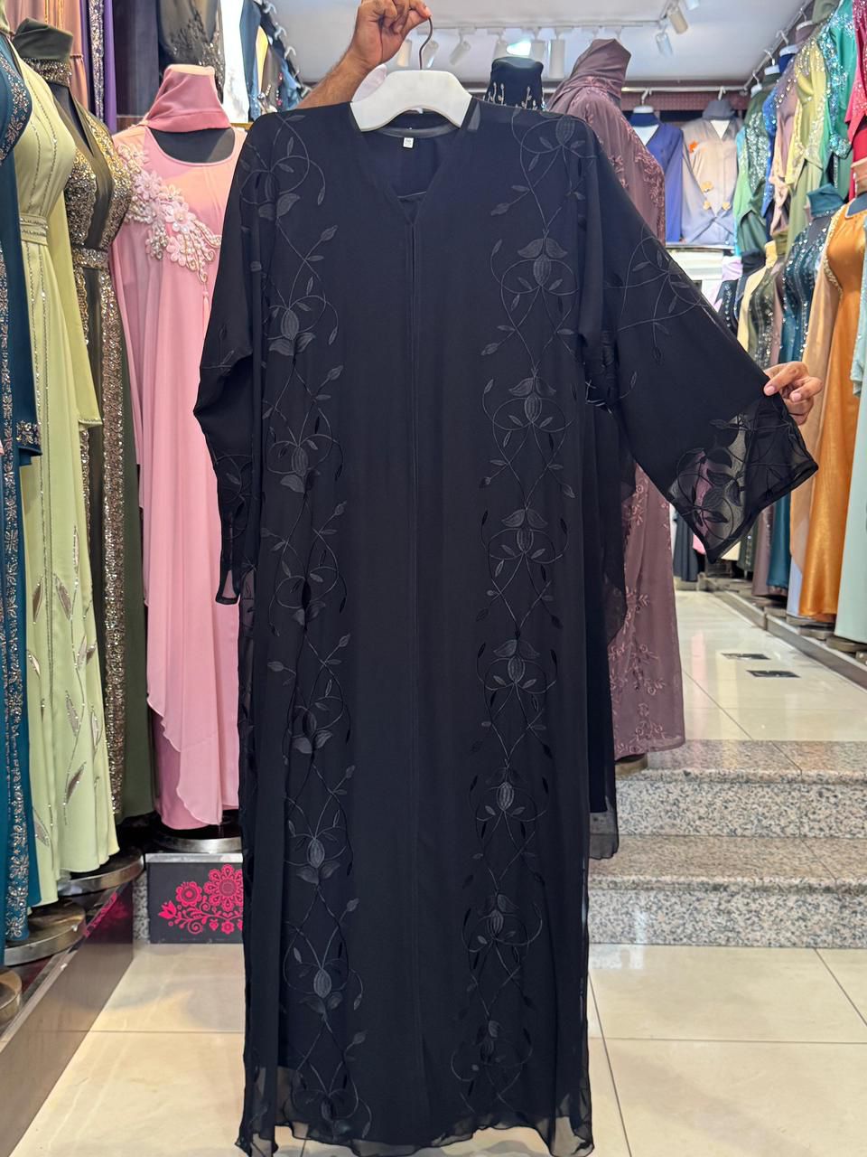 Lingeer Noura Tonal Floral Abaya