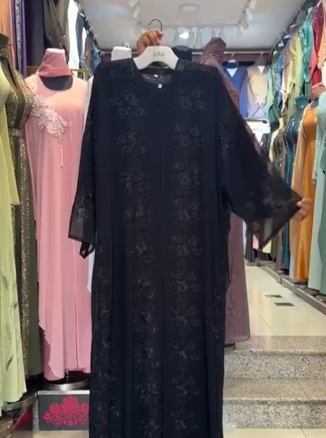 Lingeer Rima Shadow Floral Abaya_0