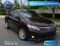 2015 Purple Toyota Allion  Daily Rental   